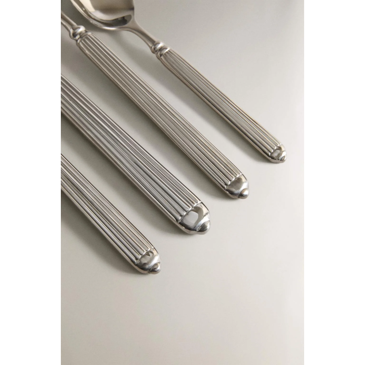 4-PIECE GROOVED STEEL CUTLERY SET