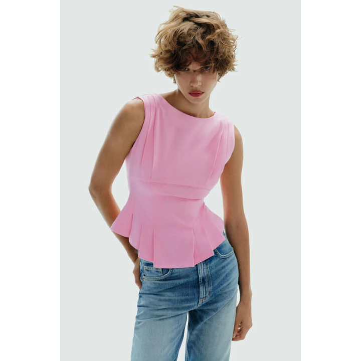 ФУТБОЛКА СО СКЛАДКАМИ И МОЛНИЕЙ