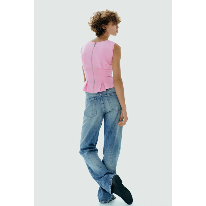 ФУТБОЛКА СО СКЛАДКАМИ И МОЛНИЕЙ