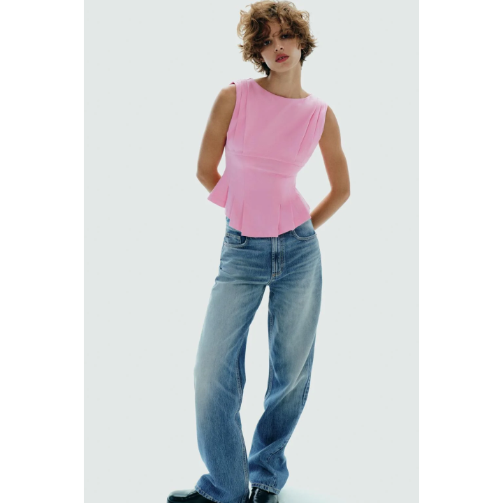 ФУТБОЛКА СО СКЛАДКАМИ И МОЛНИЕЙ