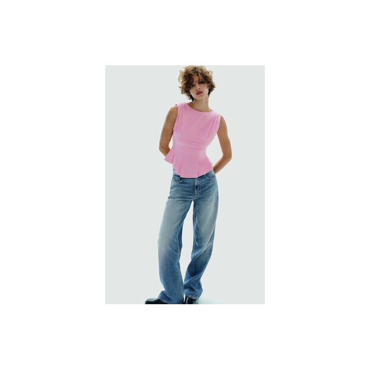 ФУТБОЛКА СО СКЛАДКАМИ И МОЛНИЕЙ