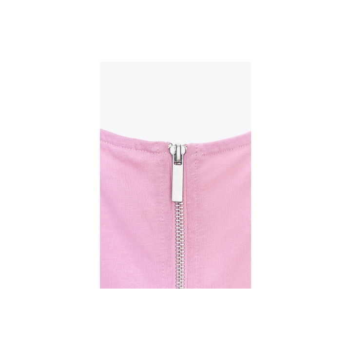 ФУТБОЛКА СО СКЛАДКАМИ И МОЛНИЕЙ