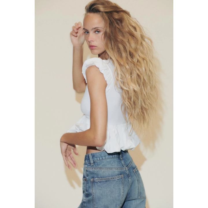 КОМБИНИРОВАННАЯ ФУТБОЛКА С БАНТОМ