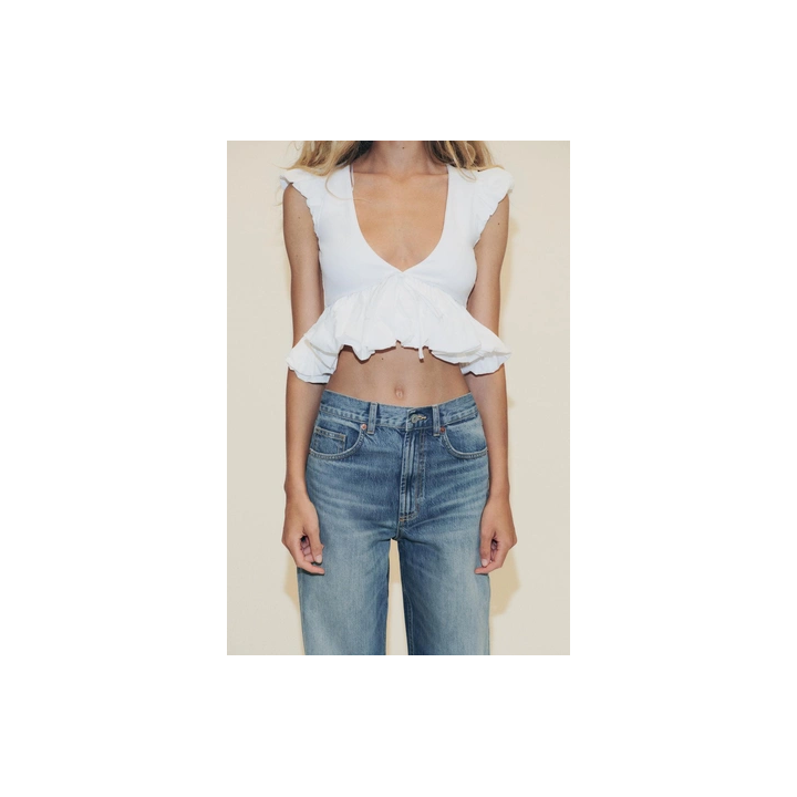 КОМБИНИРОВАННАЯ ФУТБОЛКА С БАНТОМ