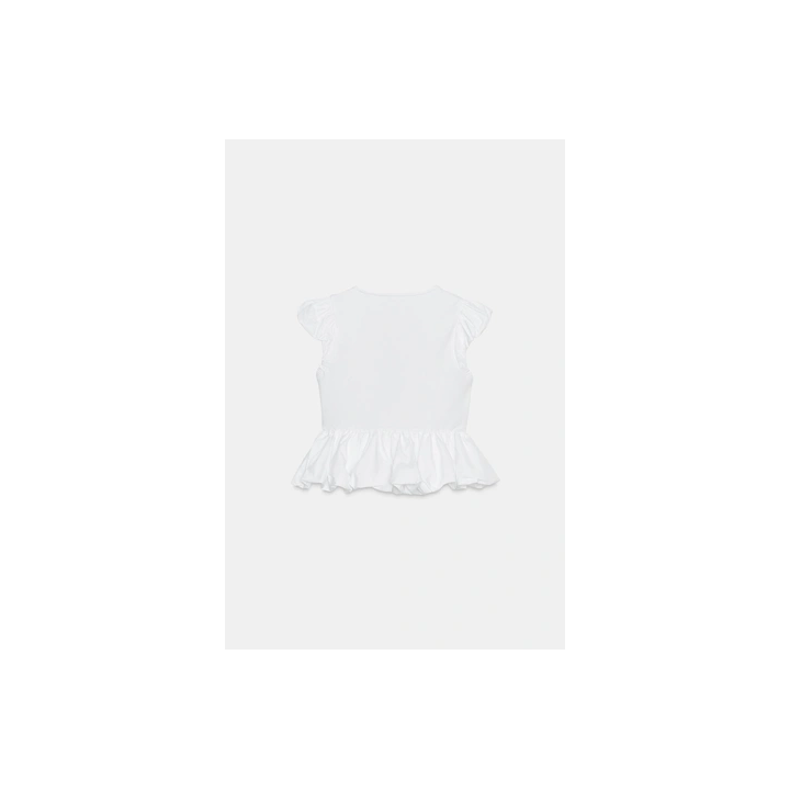 КОМБИНИРОВАННАЯ ФУТБОЛКА С БАНТОМ