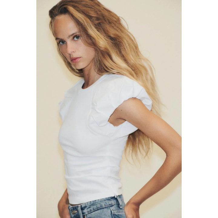 КОМБИНИРОВАННАЯ ФУТБОЛКА ИЗ ПОПЛИНА