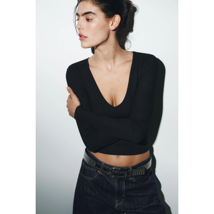 ТОП В РУБЧИК С ДЛИННЫМИ РУКАВАМИ