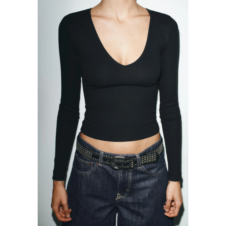 ТОП В РУБЧИК С ДЛИННЫМИ РУКАВАМИ