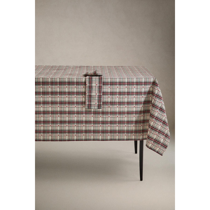 Ризинка для стола с сердцем рождество из окрашенной нити