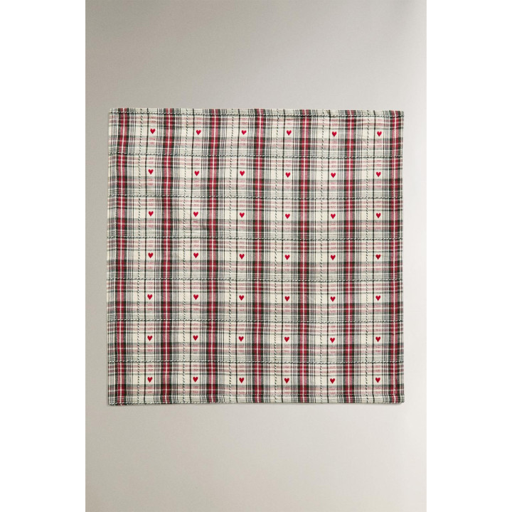 Набор красных сердечек рождественских салфеток из окрашенной нити (набор из 2)