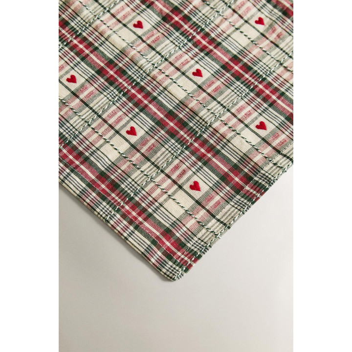 Набор красных сердечек рождественских салфеток из окрашенной нити (набор из 2)