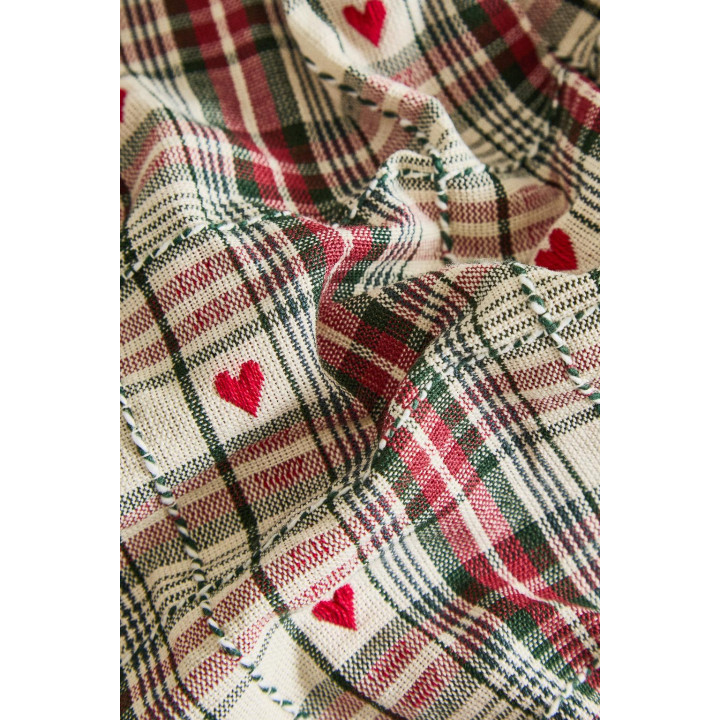 Набор красных сердечек рождественских салфеток из окрашенной нити (набор из 2)