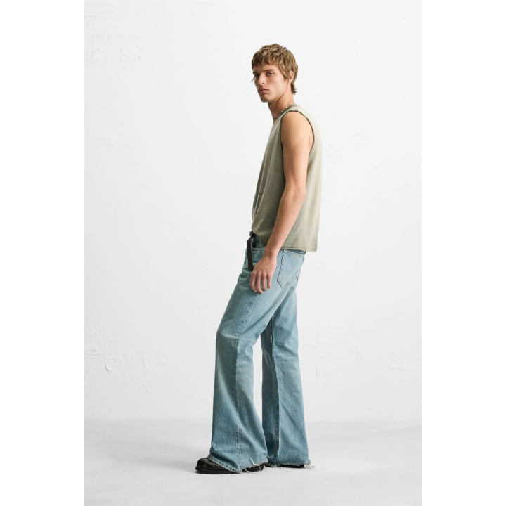 ТРИКОТАЖНАЯ МАЙКА С ЭФФЕКТОМ ПОТЕРТОСТИ