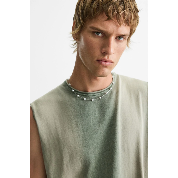 ТРИКОТАЖНАЯ МАЙКА С ЭФФЕКТОМ ПОТЕРТОСТИ