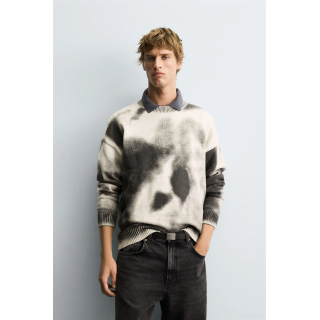 Свитер с абстрактным принтом в стиле washed