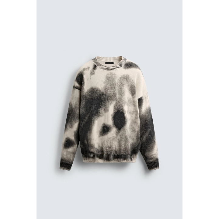 Свитер с абстрактным принтом в стиле washed