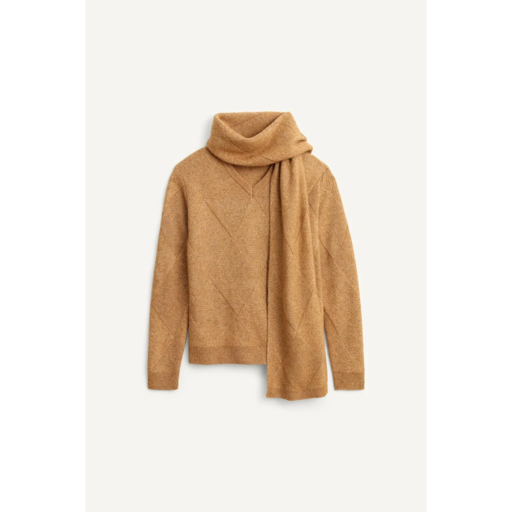 Свитер с геометрическим жаккардовым узором limited edition с шарфом