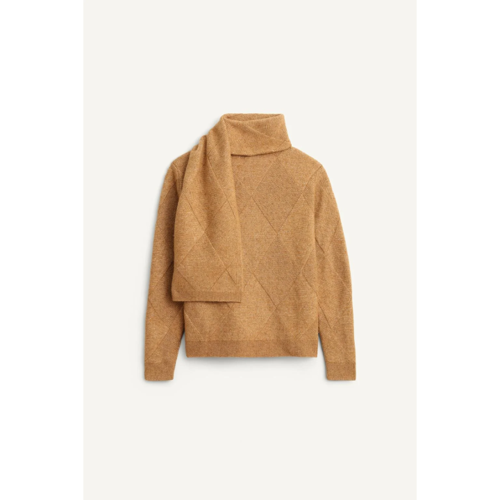 Свитер с геометрическим жаккардовым узором limited edition с шарфом