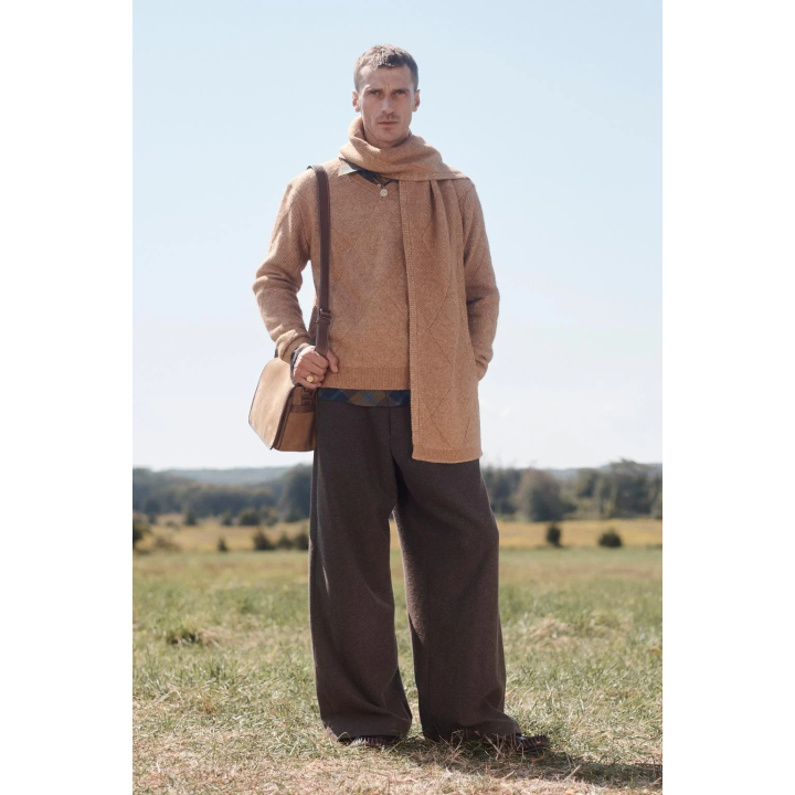 Свитер с геометрическим жаккардовым узором limited edition с шарфом