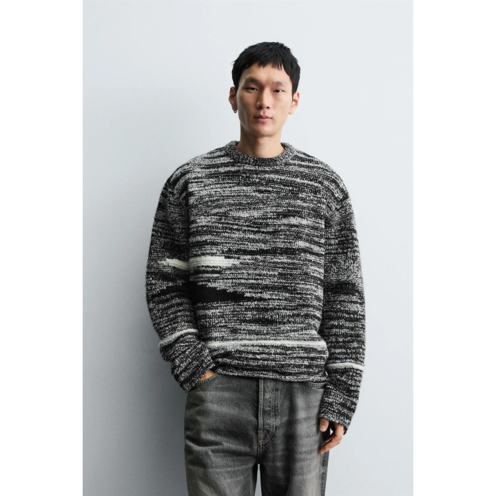 СВИТЕР ИЗ ТЕКСТУРИРОВАННОГО БУКЛЕ