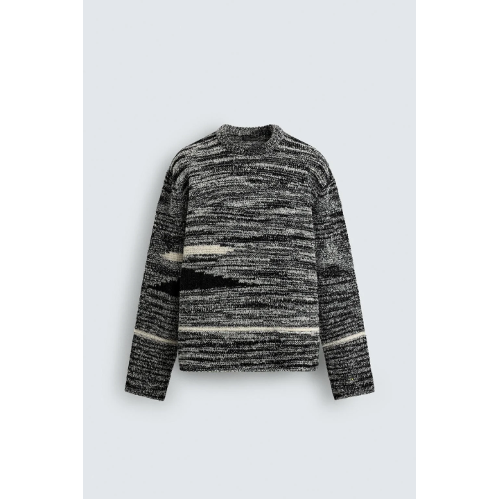 СВИТЕР ИЗ ТЕКСТУРИРОВАННОГО БУКЛЕ