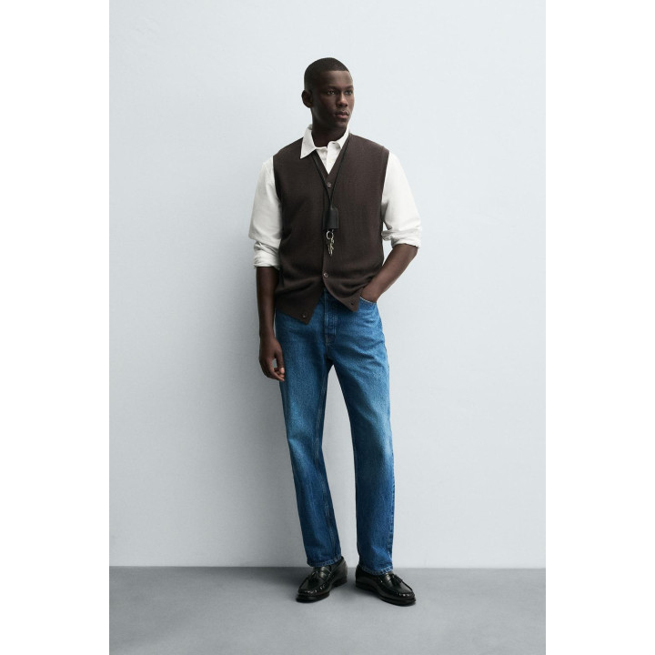 ВЯЗАНЫЙ ЖИЛЕТ ИЗ ШЕРСТИ И КАШЕМИРА