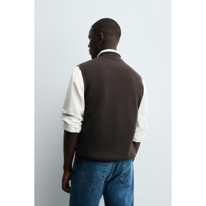 ВЯЗАНЫЙ ЖИЛЕТ ИЗ ШЕРСТИ И КАШЕМИРА