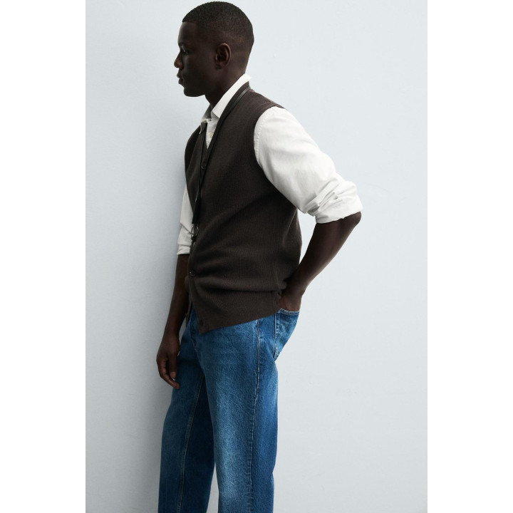 ВЯЗАНЫЙ ЖИЛЕТ ИЗ ШЕРСТИ И КАШЕМИРА