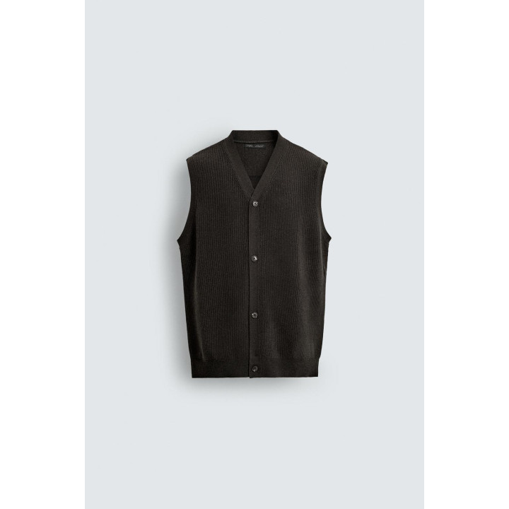 ВЯЗАНЫЙ ЖИЛЕТ ИЗ ШЕРСТИ И КАШЕМИРА