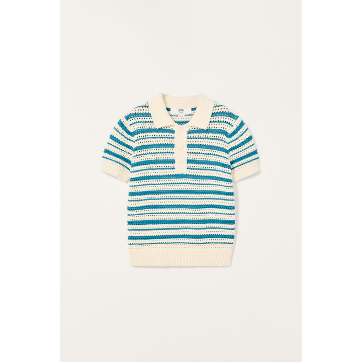 Поло из вязаного полотна в полоску limited edition