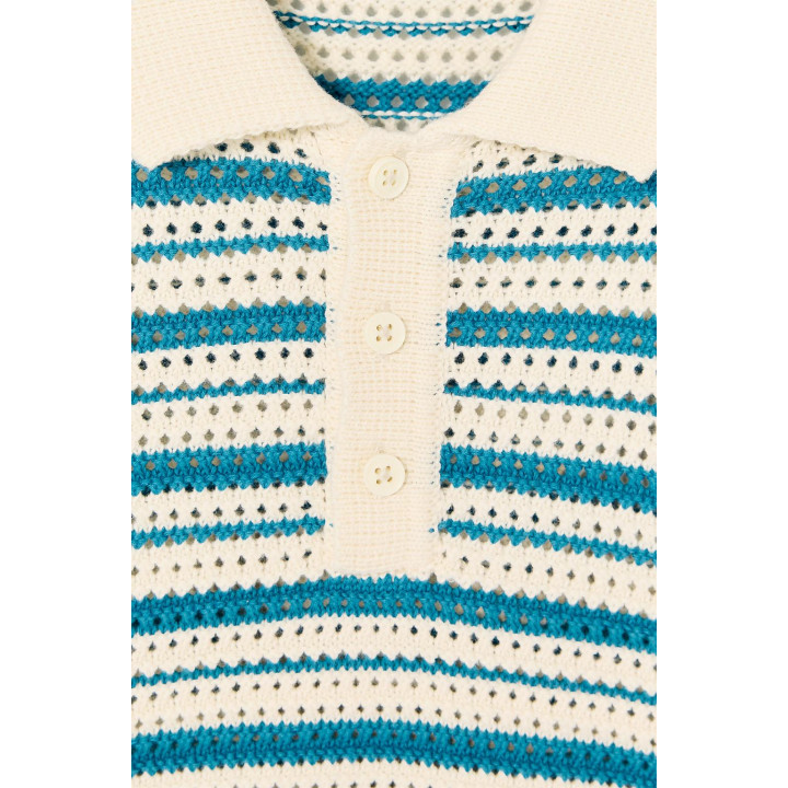 Поло из вязаного полотна в полоску limited edition