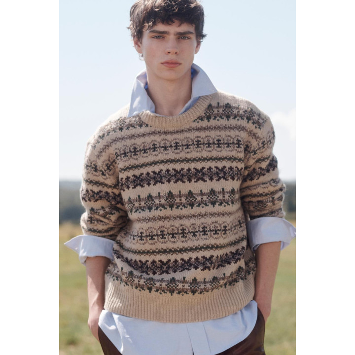 Свитер limited edition с геометрическим жаккардовым узором