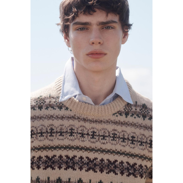 Свитер limited edition с геометрическим жаккардовым узором