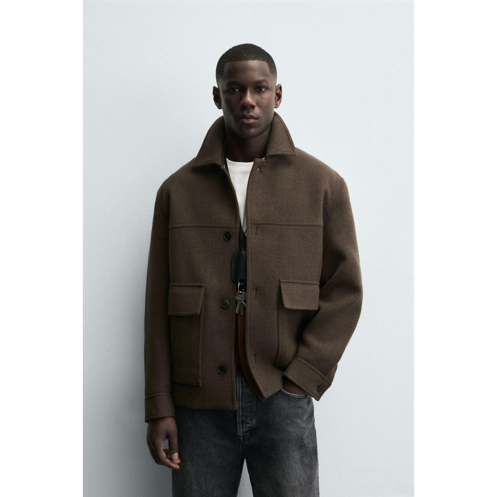 ПОЛУПАЛЬТО REGULAR FIT С КАРМАНАМИ