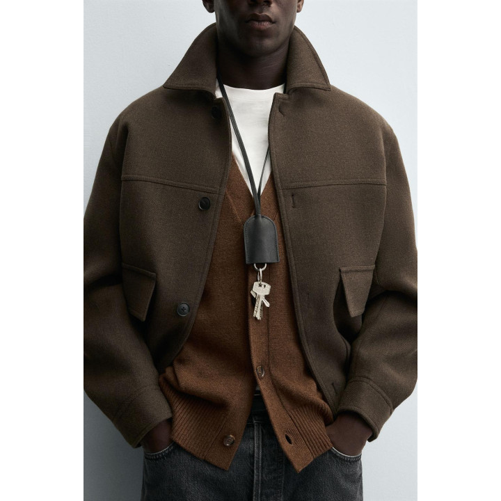 ПОЛУПАЛЬТО REGULAR FIT С КАРМАНАМИ