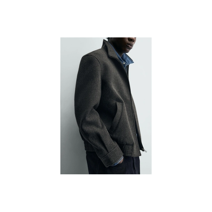 КУРТКА ИЗ СИНТЕТИЧЕСКОЙ ШЕРСТИ С МОЛНИЕЙ