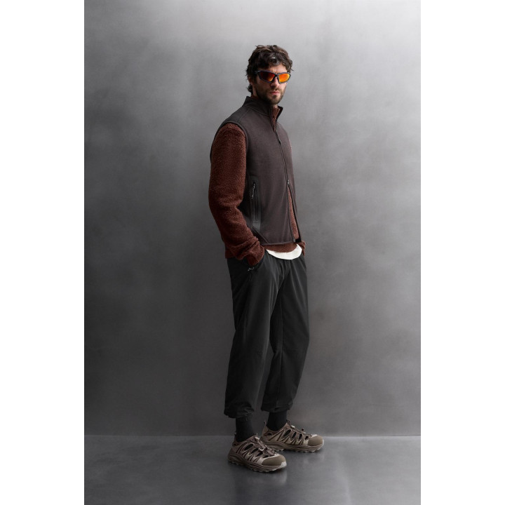 ЖИЛЕТ ИЗ ТРИКОТАЖА С ФЛИСОВОЙ ПОДКЛАДКОЙ