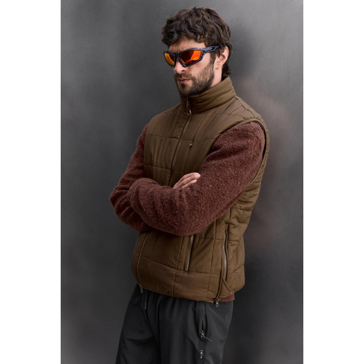 ЖИЛЕТ ИЗ ТРИКОТАЖА С ФЛИСОВОЙ ПОДКЛАДКОЙ