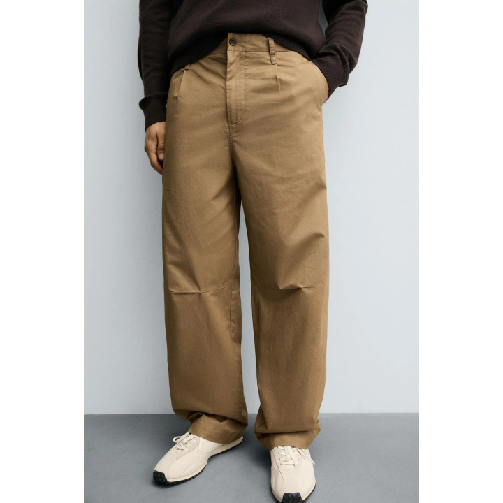 БРЮКИ ЧИНОС RELAXED FIT СО СКЛАДКАМИ