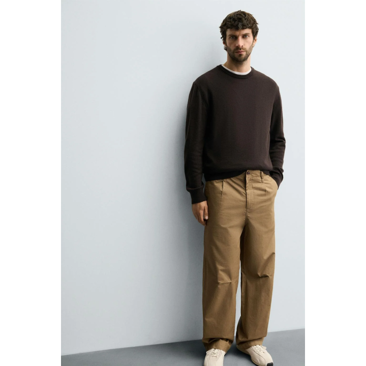 БРЮКИ ЧИНОС RELAXED FIT СО СКЛАДКАМИ