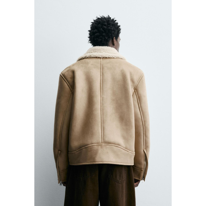 ДУБЛЕНКА ИЗ ИСКУССТВЕННОЙ ЗАМШИ