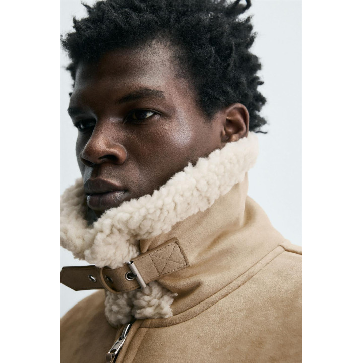 ДУБЛЕНКА ИЗ ИСКУССТВЕННОЙ ЗАМШИ