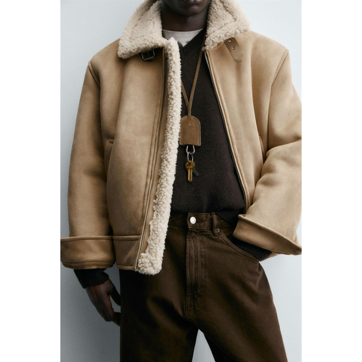 ДУБЛЕНКА ИЗ ИСКУССТВЕННОЙ ЗАМШИ