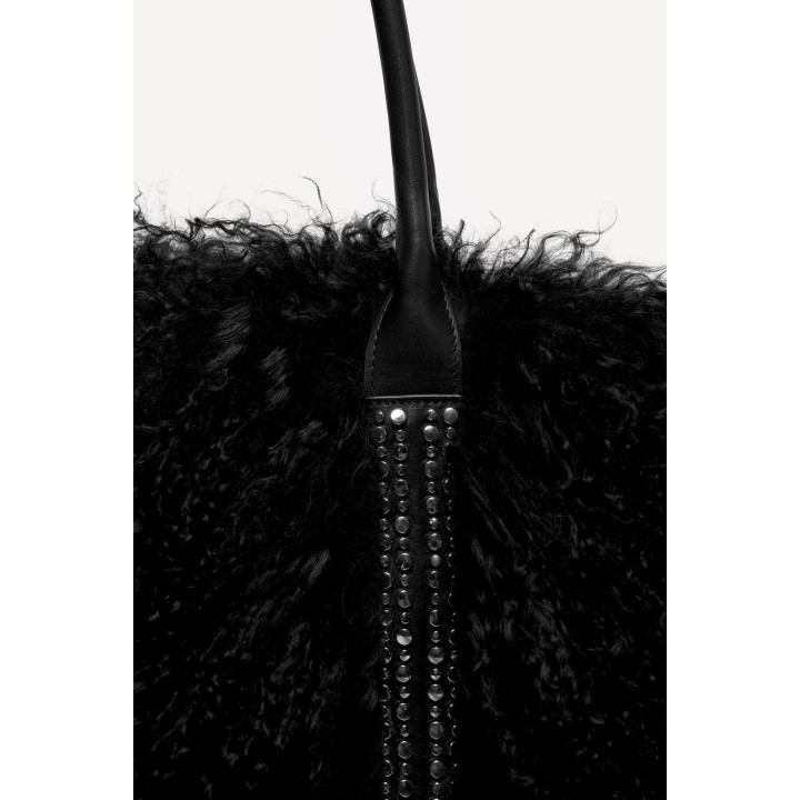 Сумка-шоппер из кожи и овечьей шкуры ludovic de saint sernin x zara
