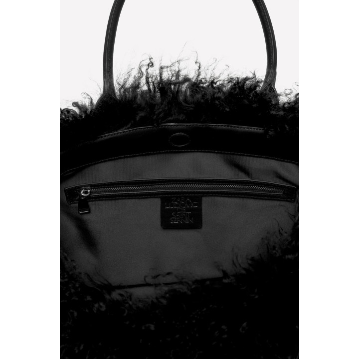 Сумка-шоппер из кожи и овечьей шкуры ludovic de saint sernin x zara