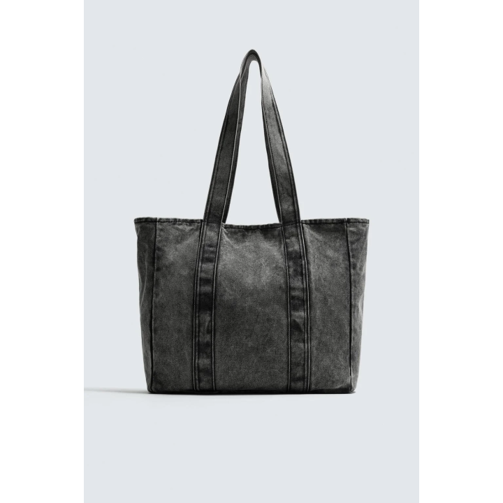 Сумка из денима с эффектом потертости