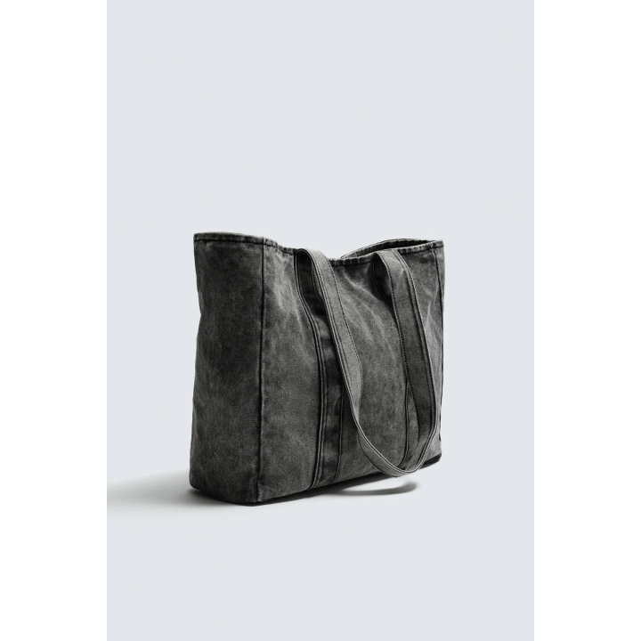 Сумка из денима с эффектом потертости