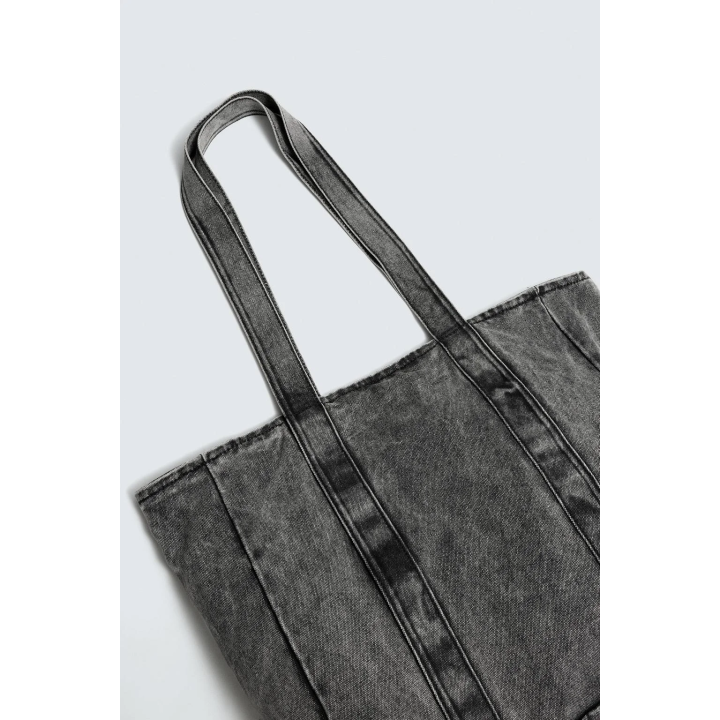 Сумка из денима с эффектом потертости