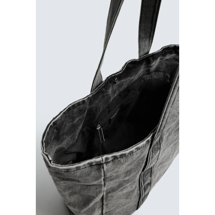 Сумка из денима с эффектом потертости