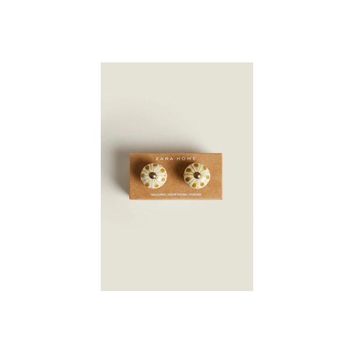 PACK OF CERAMIC FLOWER DOOR KNOBS (PACK OF 2)